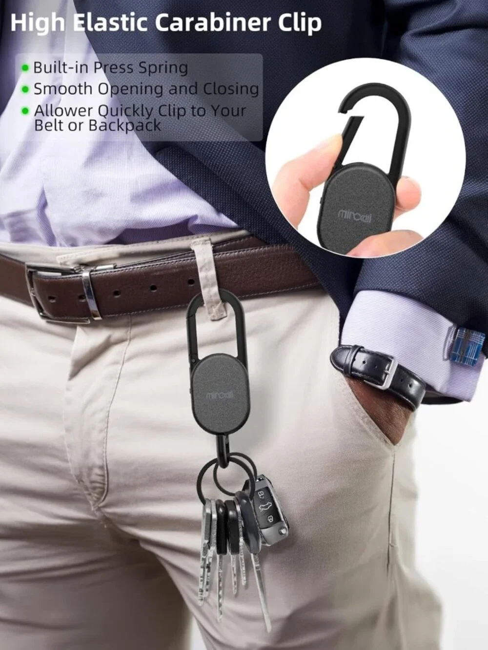 GPS Keychain Tracker for Apple Find My - Smart Car Key Finder Accessory